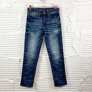 American Eagle Slim Straight Dark Wash Jeans Size 28 X 30